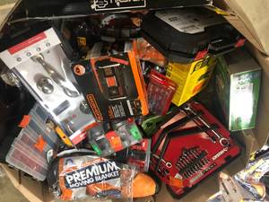 Gaylord Full of Door Hardware , hand tools , assorted styles and conditions, original costumer returns review pictures