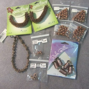 Copper Spacers, Caps, Clasps