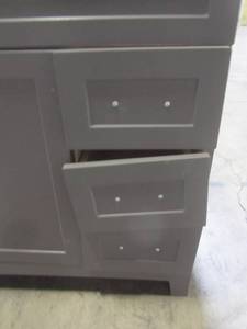 lot 204 image: Home Decorators Collection Thornbriar 30 in. W x 21.52 in D Vanity Cabinet in Cement - Cabinet Only - TB3021-CT
