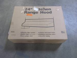 lot 838 image: Broan 24-in Ductless WhiteBlack Undercabinet Range Hood (Common 24 Inch Actual 23.87-in) 372401