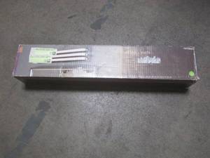 lot 849 image: allen  roth Gatsby 3-Light 24-in Chrome Rectangle LED Vanity Light VBL6-24CH