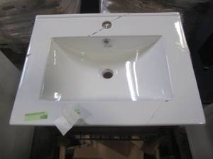lot 209 image: Home Decorators Collection Sydney 24 in. W x 18.25 in. D Iron Vanity in Coppery with Ceramic Vanity Top in White with White Sink MD-V1802