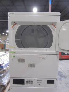 lot 220 image: Whirlpool 7.4 cu. ft. 240-Volt White Electric Double Stacked Commercial Dryer CSP2970HQ