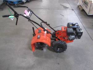 lot 6 image: Powermate 18 in. 212 cc Gas 4-Cycle Rear Tine Tiller PRTT212