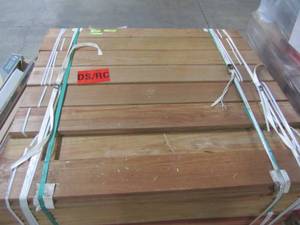 lot 414 image: Entire Pallet - Weathershield 54 in. x 6 in. x 4 ft. Premium Pressure-Treated Cedar-Tone Lumber 163037