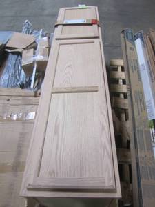 lot 416 image: Project Source 18-in W x 84-in H x 23.75-in D Unfinished Unfinished Door Pantry Stock Cabinet 33 U18R