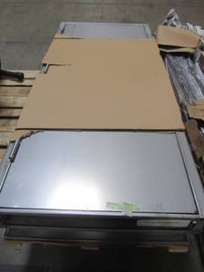 lot 418 image: Armor Door 36 in. x 80 in. Fire-Rated Gray Left-Hand Flush Unfinished Steel Commercial Door Slab with Knock Down Frame VSDFPKD3680EL