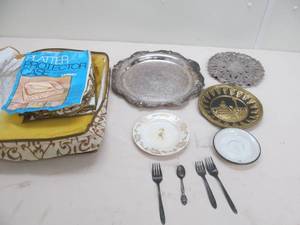 vintage platters, plates