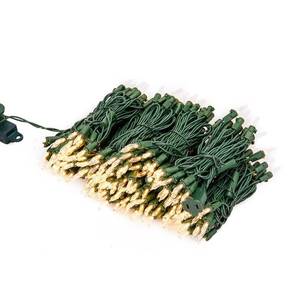 324 SETS OF  100-Light Warm White LED String Lights with Green Wire