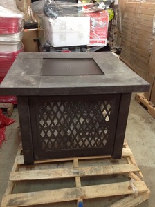 PLEASANT HEARTH Huxley 38 in. Lattice Gas Fire Pit Table in Bronze