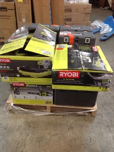 WHOLESALE PALLET WITH OUTDOOR ASSORTED RYOBI TOOLS