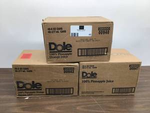 Mixed Lot Of 2 Cases Dole PineappleOrange 1 Case Dole Pineapple Juice