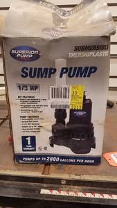 lot 12 image: Superior 13 HP Sump Pump