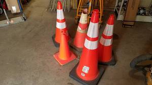 lot 57 image: (5) Orange Road Cones