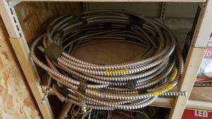 lot 84 image: Various Size pieces of Aluminum Clad Copper Wire Cable