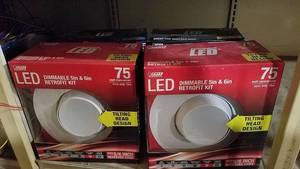 lot 83 image: (4) 5 or 6 Recessed Light Retrofit Kits