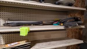 lot 115 image: Shelf lot of Pressure Washer Wand, Hoses and Brush