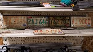 lot 116 image: Large Lot of Vintage License Plates