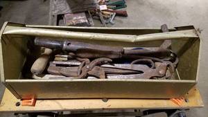 lot 119 image: Toolbox full of Vintage Tools