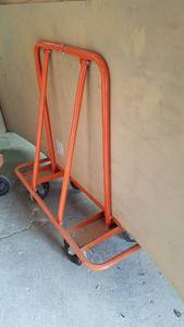 lot 151 image: Orange Steel Material Cart