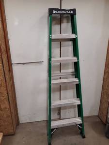 lot 180 image: Louisville 6 Fiberglass Step Ladder - 225 LB Capacity
