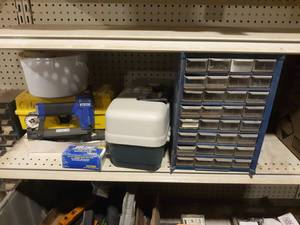 lot 323 image: Duo-Fast Pneumatic Stapler, Parts Cabinets and Tool Boxes