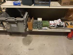 lot 324 image: Shelf Lot of Stapler Parts, Staples and More