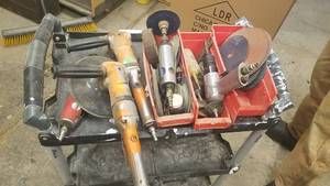 lot 219 image: (2) JET Pneumatic Sanders, Ratchet and More