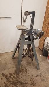 lot 271 image: Belsaw Model 1080 1 Belt Sander on Stand w 14 HP 110V