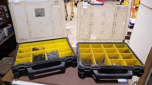 lot 292 image: (2) Parts Organizers w Screws and Nails