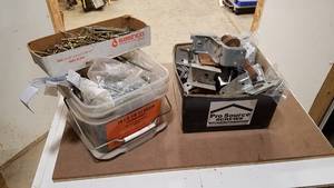 lot 349 image: 3 Boxes of Screws and Assorted Hardware