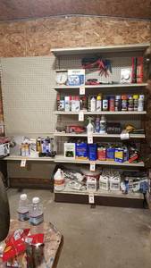 lot 387 image: Steel and Pegboard Shelving 7 Wide and 7 Tall