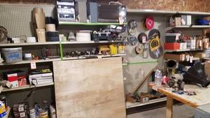 lot 388 image: Steel and Pegboard Shelving 16 Wide and 7 Tall