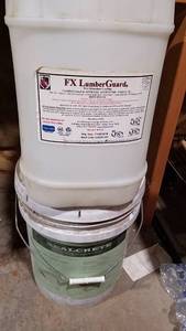 lot 391 image: 5 Gallon Waterproofer and Partial 5 Gallon Fire Retardant