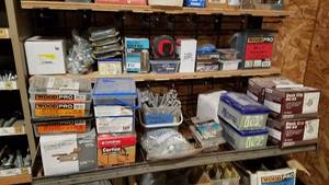 lot 394 image: (2) Shelves of Wood Screws and More