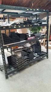 lot 409 image: 3 Shelves of Office Supplies, Binders, Shelves and More