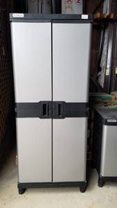 lot 421 image: Stanley 2 Door Plastic Cabinet
