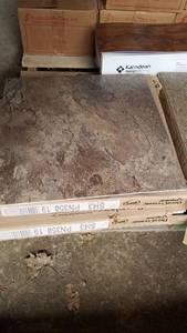 lot 26 image: 2 Cases Congoleum Textured Slate Tiles 15-12 x 15-12