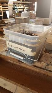 lot 41 image: Bucket of 6d Cut Nails