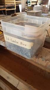 lot 42 image: Bucket of 3d Galvanized Nails