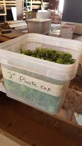 lot 60 image: Bucket of 2 Plastic Cap Nails