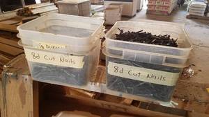 lot 65 image: (2) Buckets of 8d Cut Nails