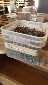 lot 67 image: Bucket of 8d Duplex Nails
