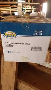 lot 75 image: 50 LB Box 3 x 11 Gauge Electrogalvanized Roofing Nails