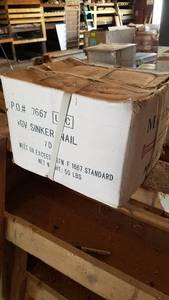 lot 83 image: 50 LB Box Galvanized 7d Sinker Nails