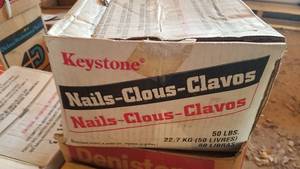 lot 84 image: 50 LB Box 6d 2 Bright Common Nails