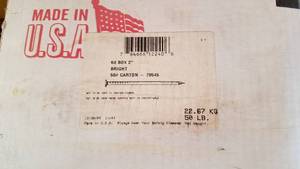 lot 100 image: 50 LB Bright 6d 2 Common Nails