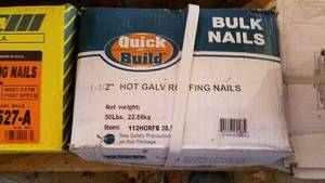 lot 95 image: 50 LB Hot Dipped Galvanized Roofing Nails 1-12