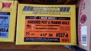 lot 94 image: 50 LB Hardened Post and Framing Nails 4-12 (30d)