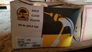 lot 80 image: 50 LB Box 1-14 Galvanized Box Nails (3d)